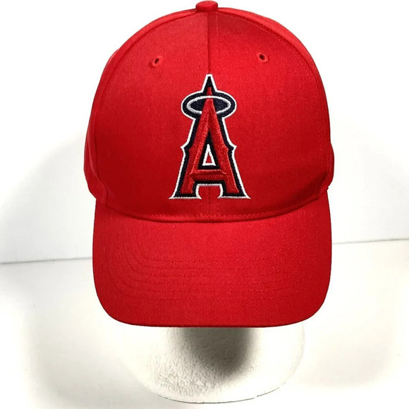 MLB Los Angeles Angels Red Baseball Cap,‎ Small/Medium, Adjustable Snapback Hat - Picture 1 of 7